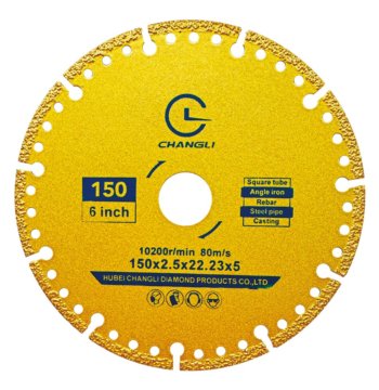 Wholesale OEM Industrial Grade 150mm Vacuum Braze Nitride Cutting Disc Saw Blade Square Tube Angle Iron Steel Pipe